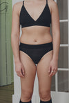 BASERANGE Stretch Flared Briefs UNEL Collection Ribbed Cotton Portugal BAS-UNEL-RB-000-HEI Black